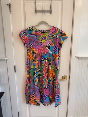 Nooworks Frida Dress in Squiggle Print LIMITED EDITION
